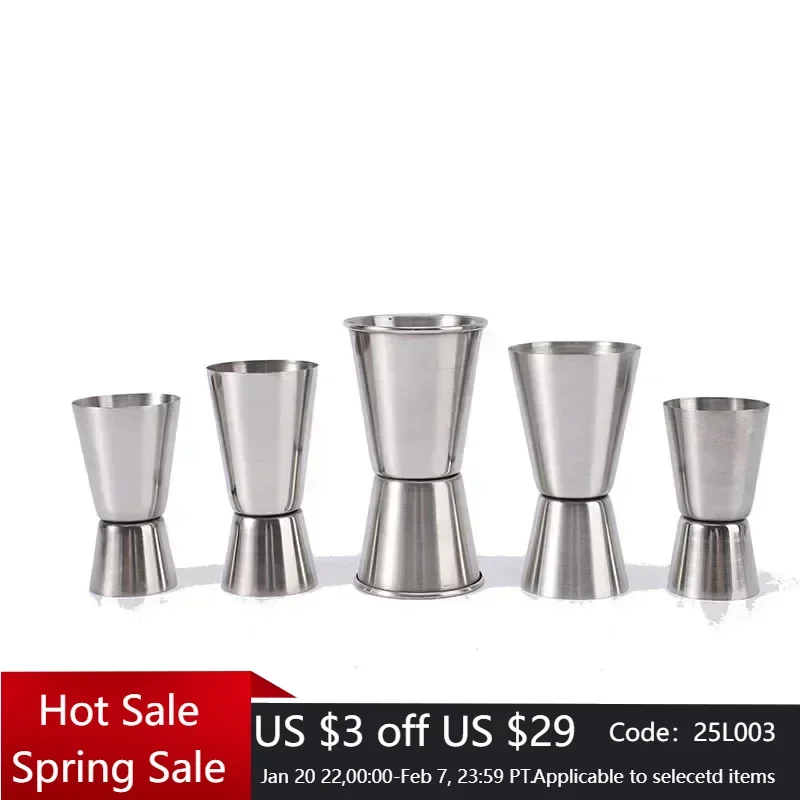 Double Side Measuring Cup Cocktail Drink Wine Shaker Stainless Mojito Bar Accessories kitchen gadget Bar Tools  cocktail shaker