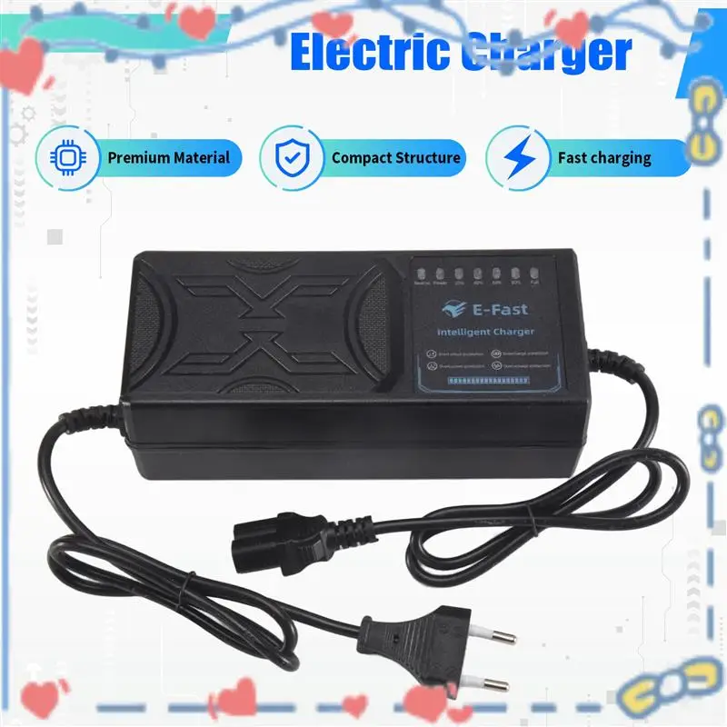 

20AH Electric Vehicle Charger 7 Light Display Power Display Current Leakage Protection/Full Pulse EU Plug