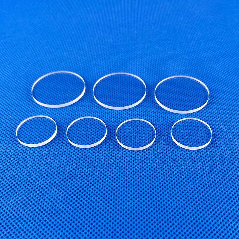Diameter 22-30mm Round Quartz Sheet High Temperature Resistant Square Ultraviolet Transmitting Optical Window Lens Jgs2