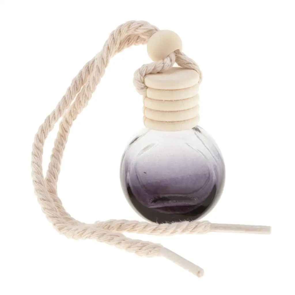 Car Fragrance Bottle High Quality Glass Empty Perfume Pendant Refillable Decorative Air Freshener for Car and Home