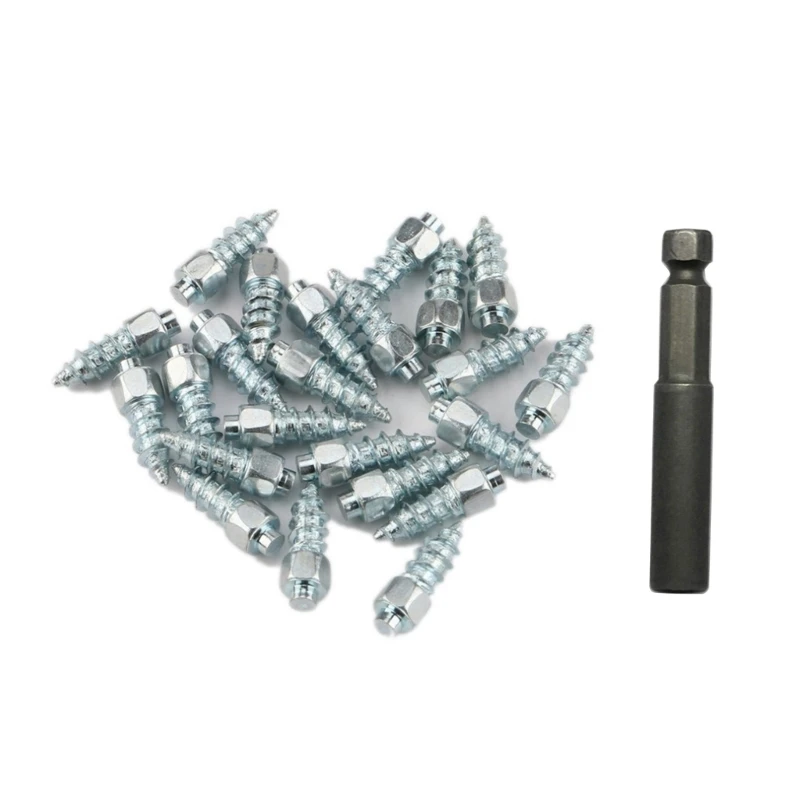 100Pcs Tire Spikes Tire Studs Spikes for Truck Tires Snow Studs for Tires Snowmobile with Installation Tool