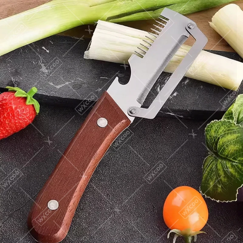 WXCOO Kitchen-Specific Peeler Fruit Melon Vegetable Peeler for Cut Onions Sugarcane Stainless Steel MultiFunction Scraping Tools