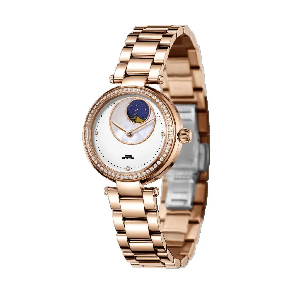 Beijing Watch luxury women's watch moon phase watch minimalist watch Beijing Sun and Moon Display Automatic Watch 32.5mm