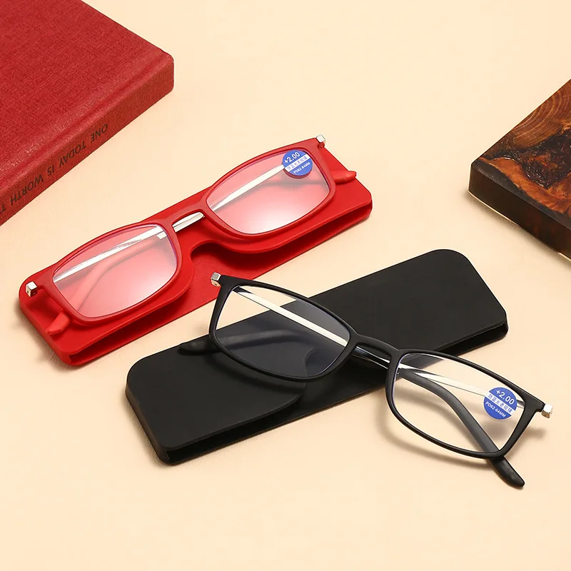 

Ultra Thin Pastable Mobile Phone Reading Glasses Anti Blue Light for Men and Women with Eyeglasses Case +1.0 To +4.0