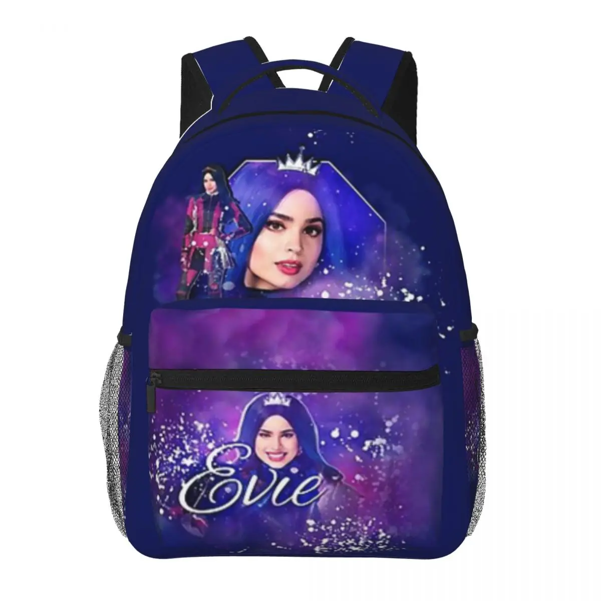 Evie Blue Princess - Descendants 3 Backpack for Men Women Fashion High School Hiking Travel Daypack College Shoulder Bag 16in