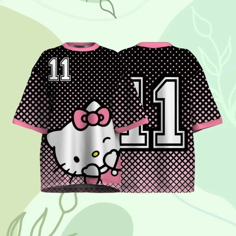 

MOTO-новая милая и милая детская футболка Hello Kitty на выход 2023 года, бестселлер лета