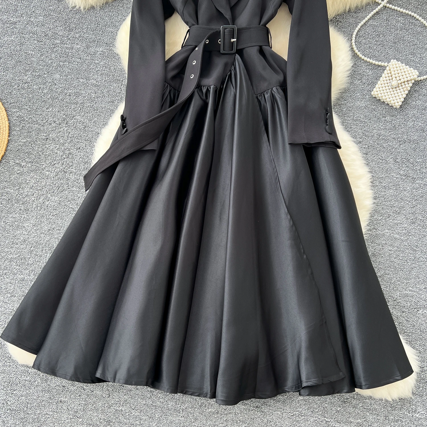 Eleganckie, szykowne sukienki maxi z wycięciem i wstawkami, sukienki francuskie na wieczorne przyjęcia, odzież damska w stylu high street.