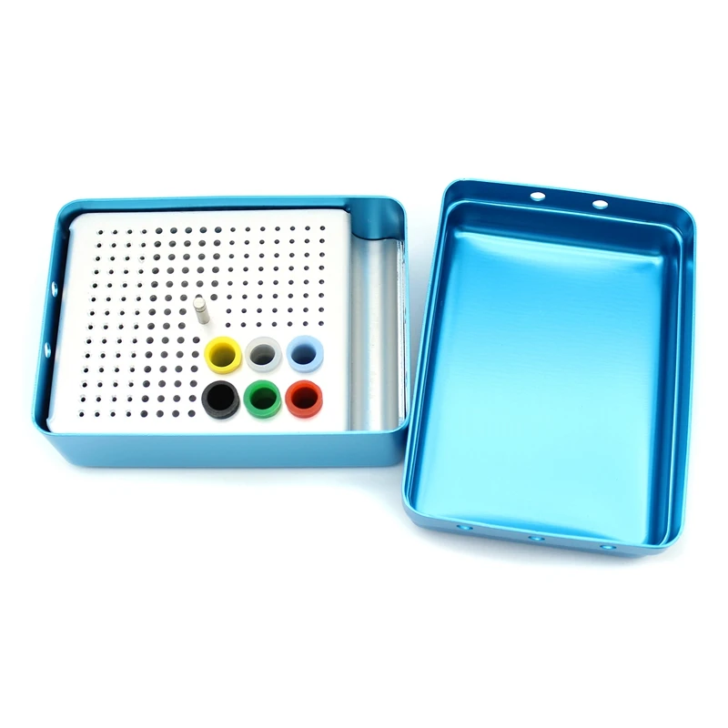 180 Holes Dental Burs Drill Disinfection Block FG Bur Sterilization Holder Autoclavable Aluminium  Dentistry Material