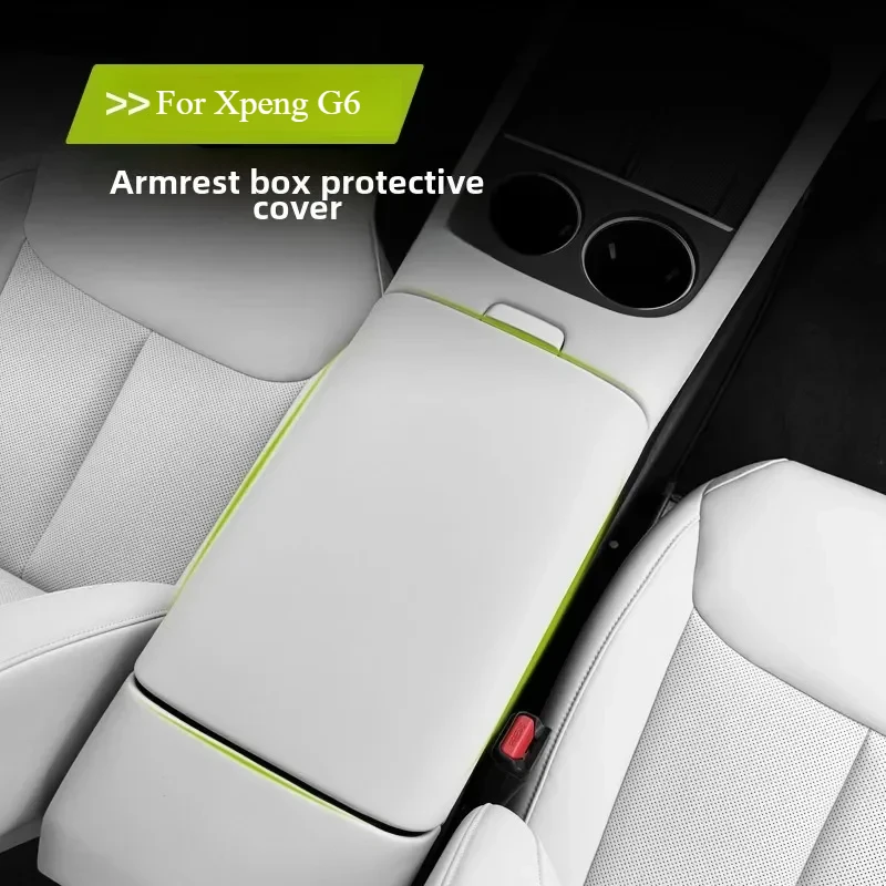 

New Central Armrest Box Protective Cover Nappa Leather Interior Accessories Decorative Items Suitable For Xpeng G6