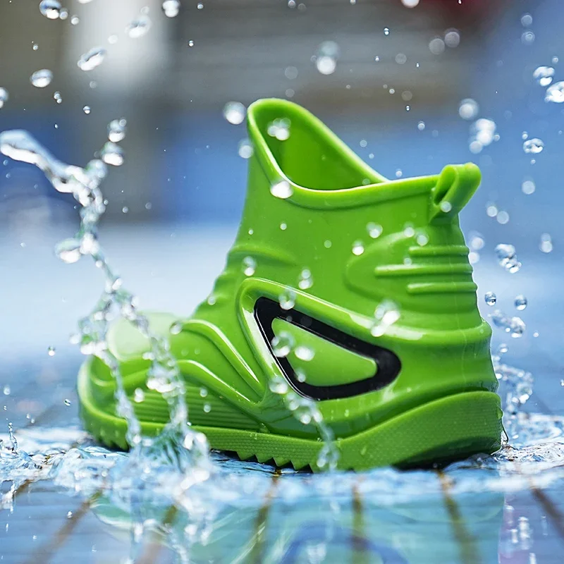 New children's outdoor beach rain boots for boys and girls, waterproof, non-slip, lightweight, classic and wear-resistant