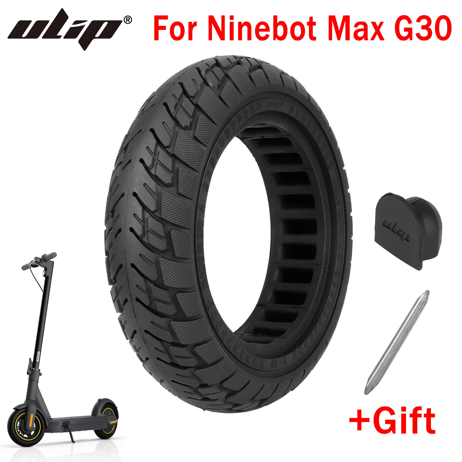 

60/70-6.5 Off Road Tubeless Tire 10x2.5 Front Rear Tyre Wheel Solid Tires Replace Parts Accessories For Ninebot MAX G30 Scooter