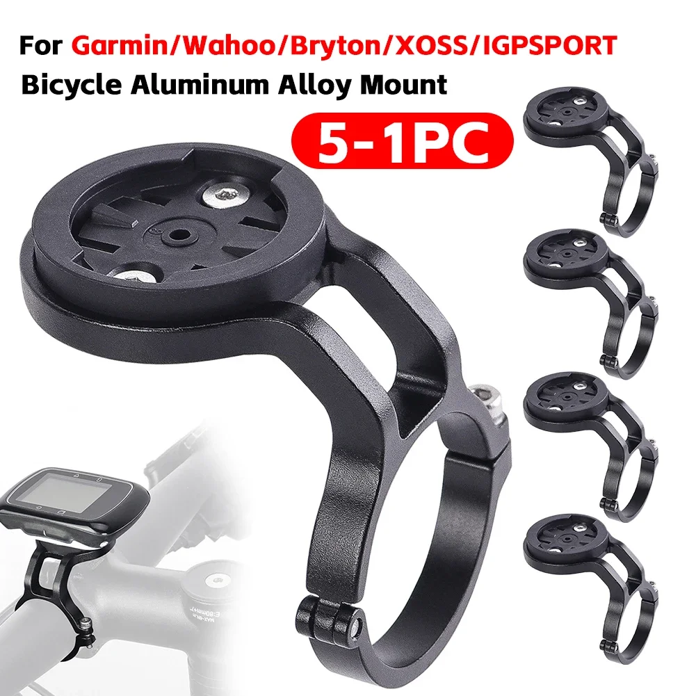 5-1PC Aluminum Alloy Bicycle Computer Mount Road Bike Code Meter Fixing Base Lightweight for Garmin/Wahoo/Bryton/XOSS/IGPSPORT