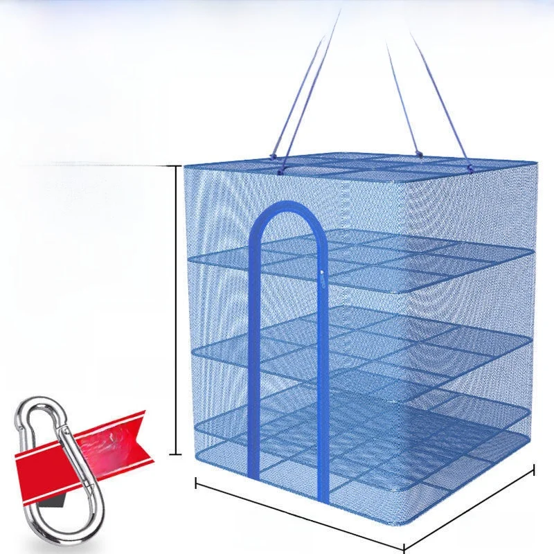 New Model Bug-Proof Drying Basket Single Layer Clothesline Food Drying Net Screen Sunscreen Storage Organizer by Rongqi