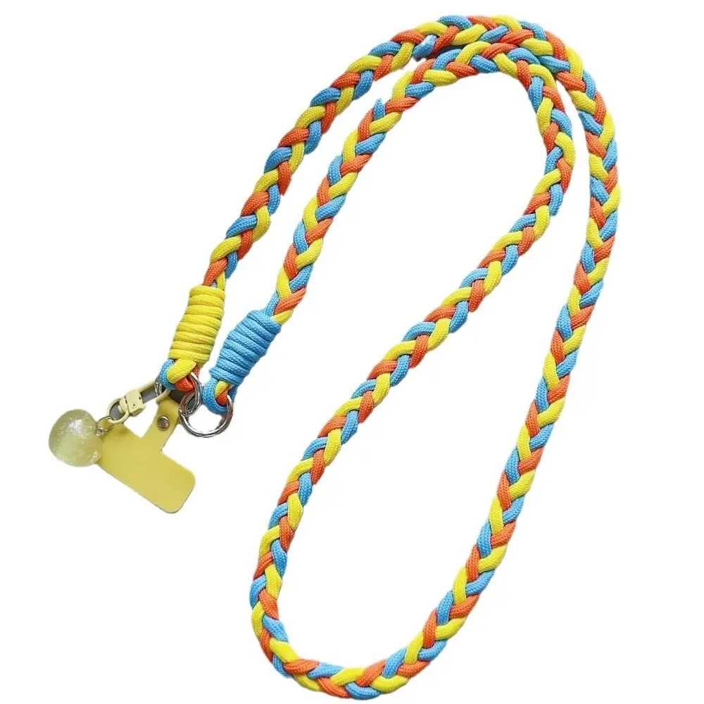 

Nylon Braided Phone Lanyard Anti-lost Detachable Neck Hanging Cord Colorful Crossbody Hanging Rope Phone Charm Accessories