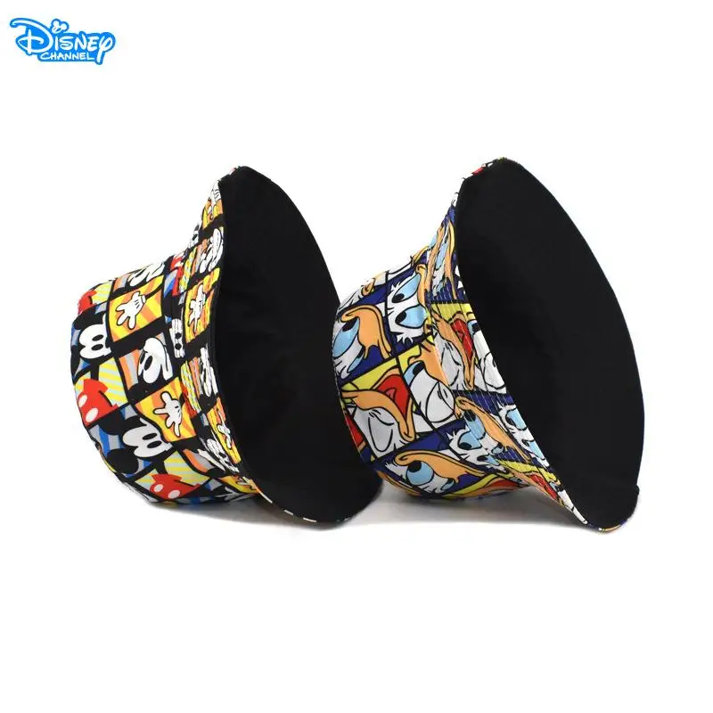 2024 Disney Mickey Mouse Children\'s Cap Girls Fashion Bucket Hat Donald Duck Men Women Travel Panama Hat Outdoor Sun Hat Gifts