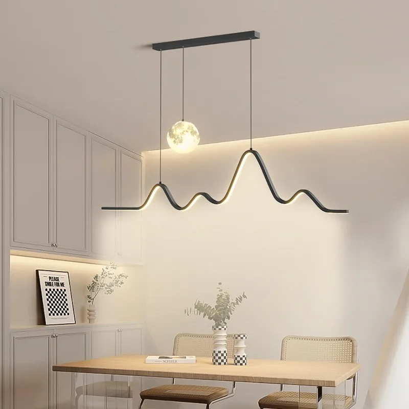 

Modern LED Bright Indoor Home Luxury Decor Hanging Lamps Dinning Study Living Romm Bedroom Cloakroom Long Rope Light