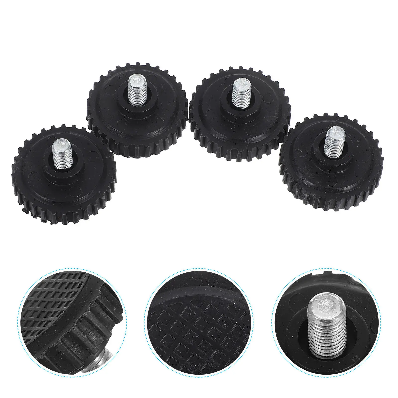 4Pcs Universal Scale Feet Stainless Steel Body Anti-Slip Rubber Tips for Precision Kitchen Laboratory Jewelry Digital Weighing