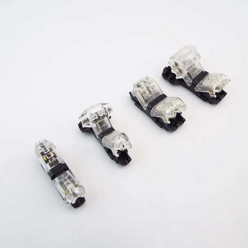 D1 T1 t2 H2 T Type Scotch Lock Quick Wire Connectors 2 Pin Cable 3 Way No Soldering Compact Crimp Terminal Block For LED Strip P