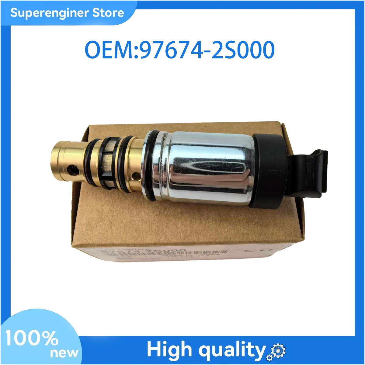 

97674-2S000 NEW AC Compressor Electronic Control Valve For 2009-2017 KIA Hyundai ACCENT TUCSON GENESIS 97674 2S000