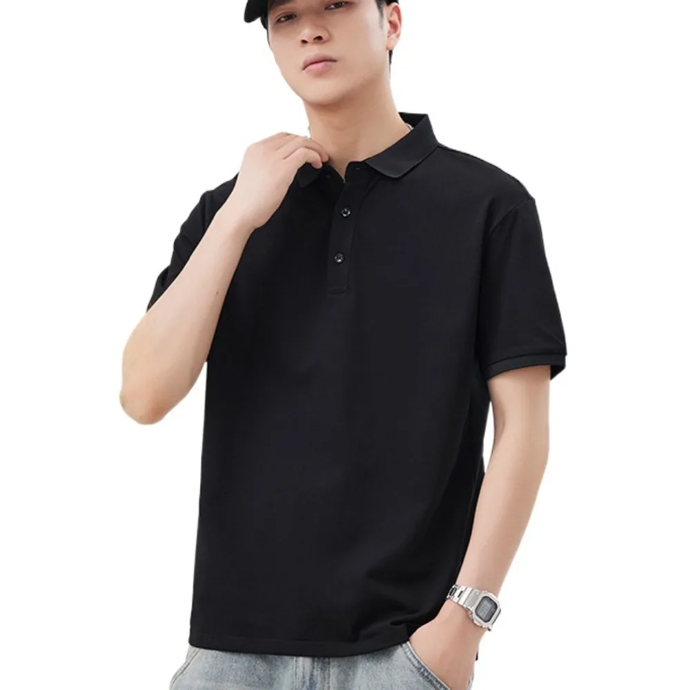 

Leisure Pure Color Men's Shirt Simple Loose Short Sleeved T Shirts Undershirt Streetwear Male Top Daily