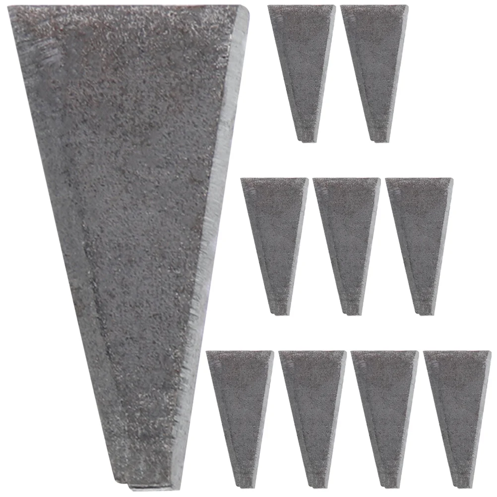 

10 Pcs Large Triangle Wedge The Hammer Round Handle Wedges High-carbon Steel Replacement for Axe