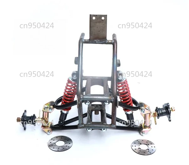 Accessori per moto a quattro ruote fatti in casa Freno a disco con sospensione da spiaggia con telaio anteriore Kart a tre ruote invertito piccolo modificato