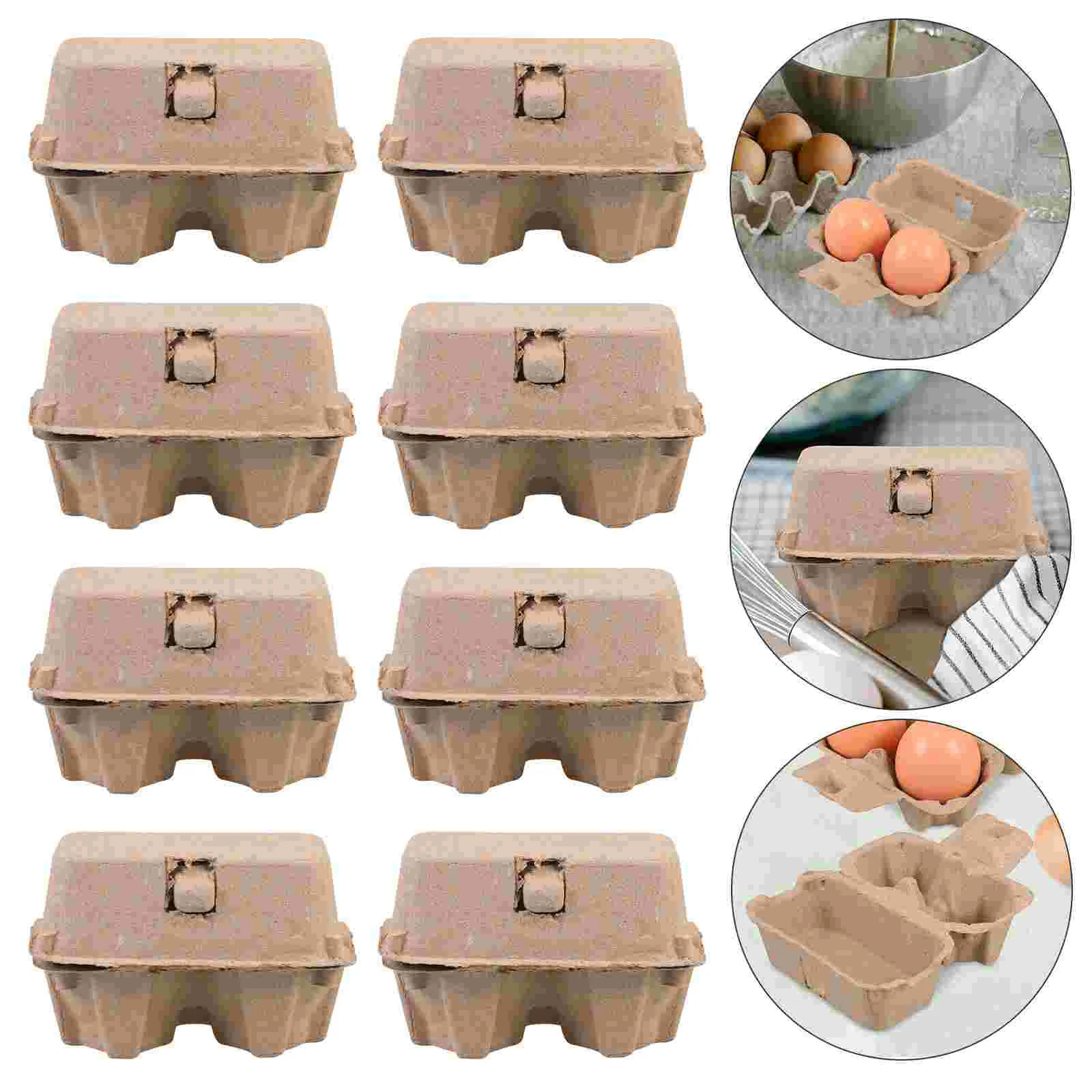 

25 Pcs Egg Holder Carton Native Packaging Box Key Paper Pulp Container Office Trays Eggs