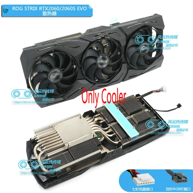 New the Cooler for ASUS ROG STRIX RTX2060 RTX2060S EVO Graphics Video Card  - AliExpress