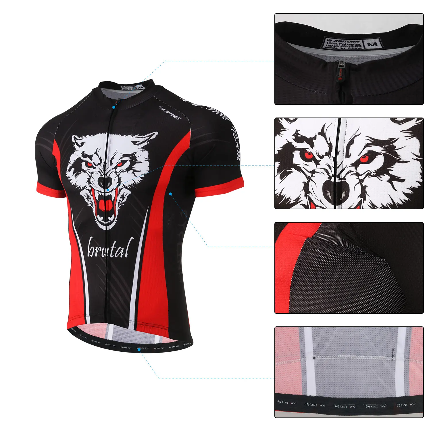 Camiseta ciclismo de secado rápido transpirable de manga corta - imagen 4