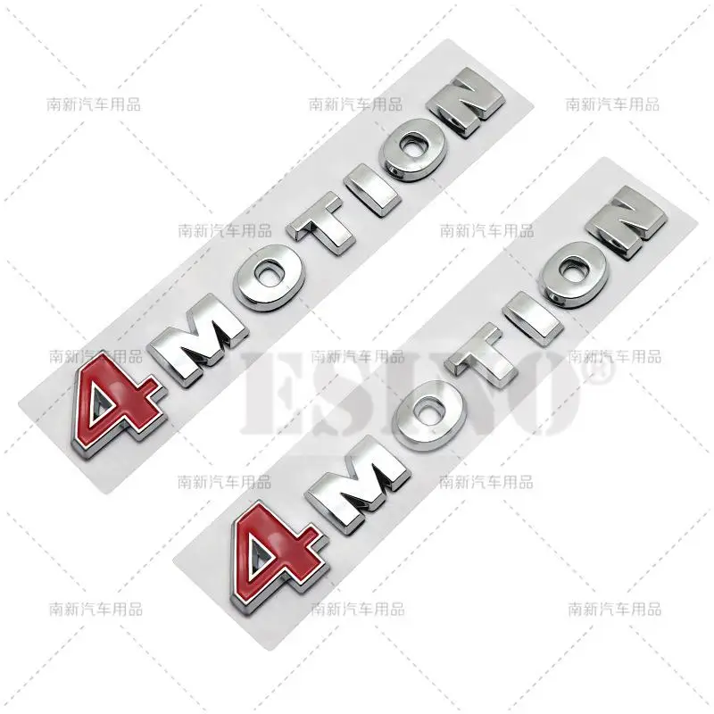 Car Styling 4Motion 3D Rear Trunk Fender ABS Chrome Zinc Alloy Emblem Badge Decal for Volkswagen Tiguan Touareg