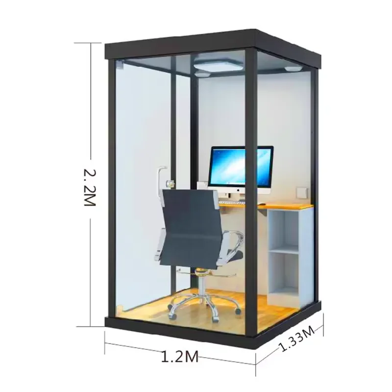 Mini Soundproof Studio Live Streaming Pod Live Room Movable Soundproof Office Booth