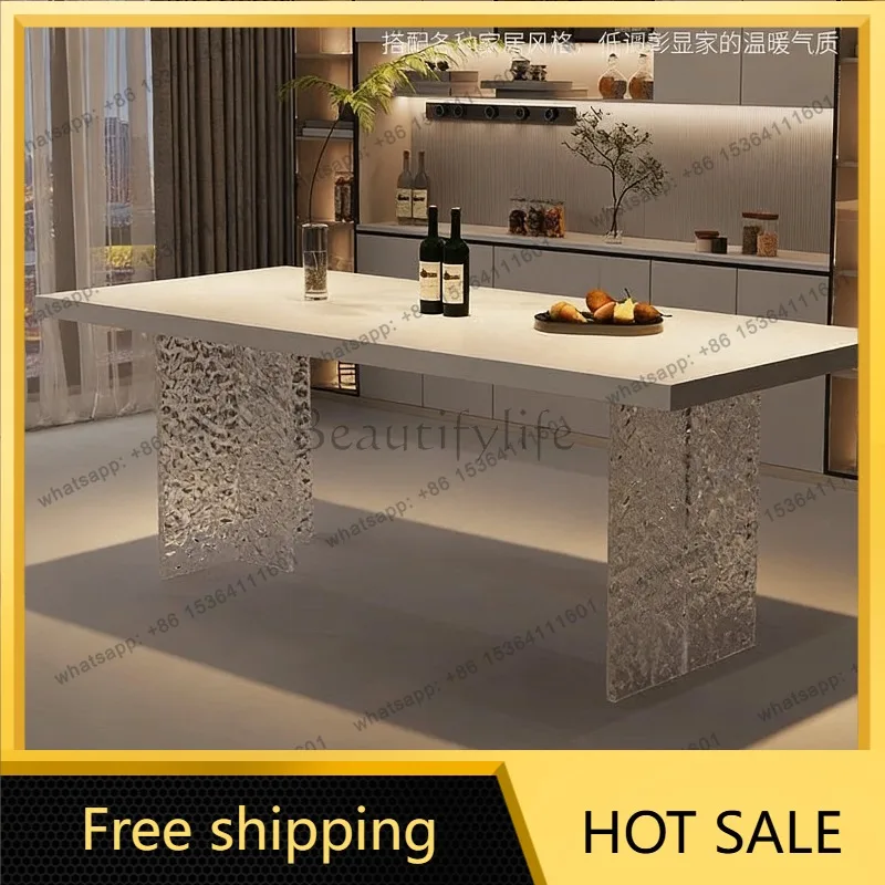 Acrylic Coffee Dining Table Conference Restaurant Kitchen Modern Dining Table Writing Lounge Mesas