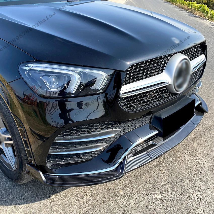 메르세데스 벤츠 GLE 클래스 W167 C167 GLE350 AMG 2019-2023 범퍼 립 프로텍터 로워 블레이드 스플리터 용 프론트 범퍼 립 스포일러 썸네일 5