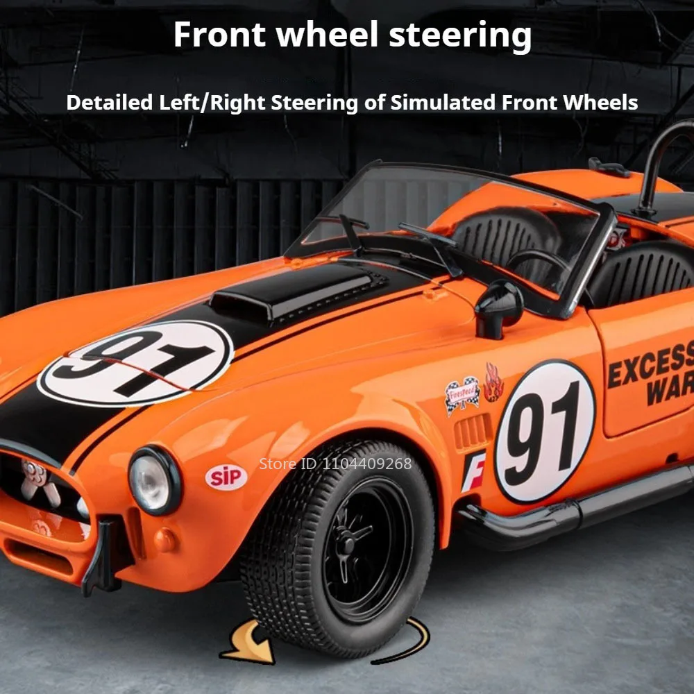 Maßstab 1:22 Cobra 993 Automodell Spielzeug Metallkarosserie Kunststoffchassis Supersportwagen Türen Öffnen Sound Licht Modelle Sammlerstücke Ornamente