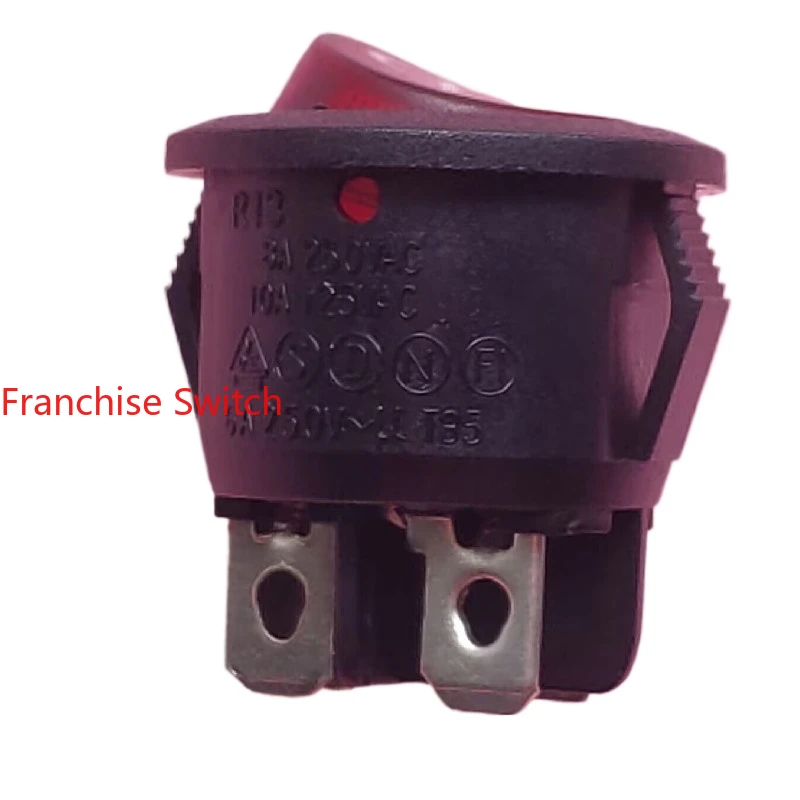 10PCS R131-22C-13C Round red light four-legged boat switch 8A250V opening 20