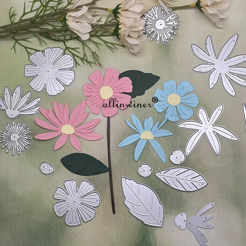 

New Three flower series Metal Cutting Dies Stencils For DIY Scrapbooking Decorative Embossing Handcraft Die Cutting Template