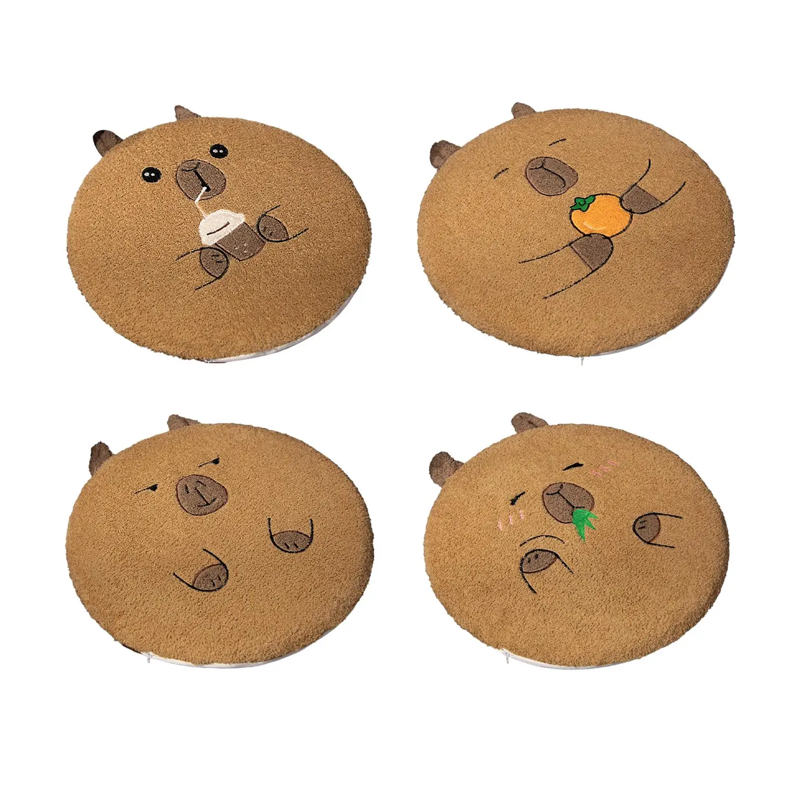 Capybara Chair Cushion Cartoon Comfortable Home Decor Office Chair Cushion for Gaming Chair Bedroom Shop Restaurant Office