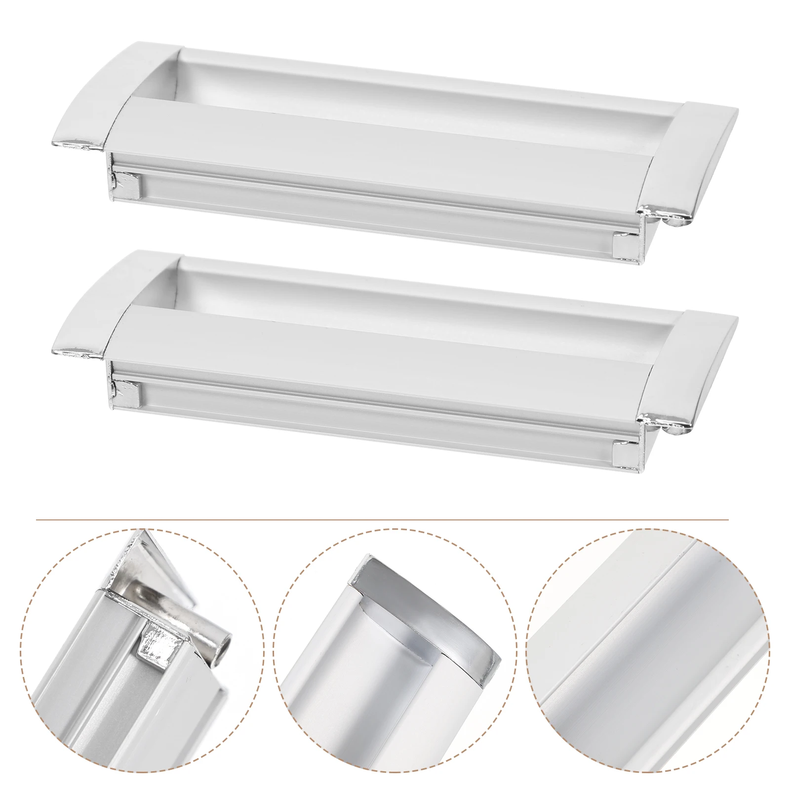 

2Pcs Recessed Cabinet Grips Hidden Door Pulls Smooth Surface for Furniture Drawers Cupboards Dressers Cabinet Door Handle
