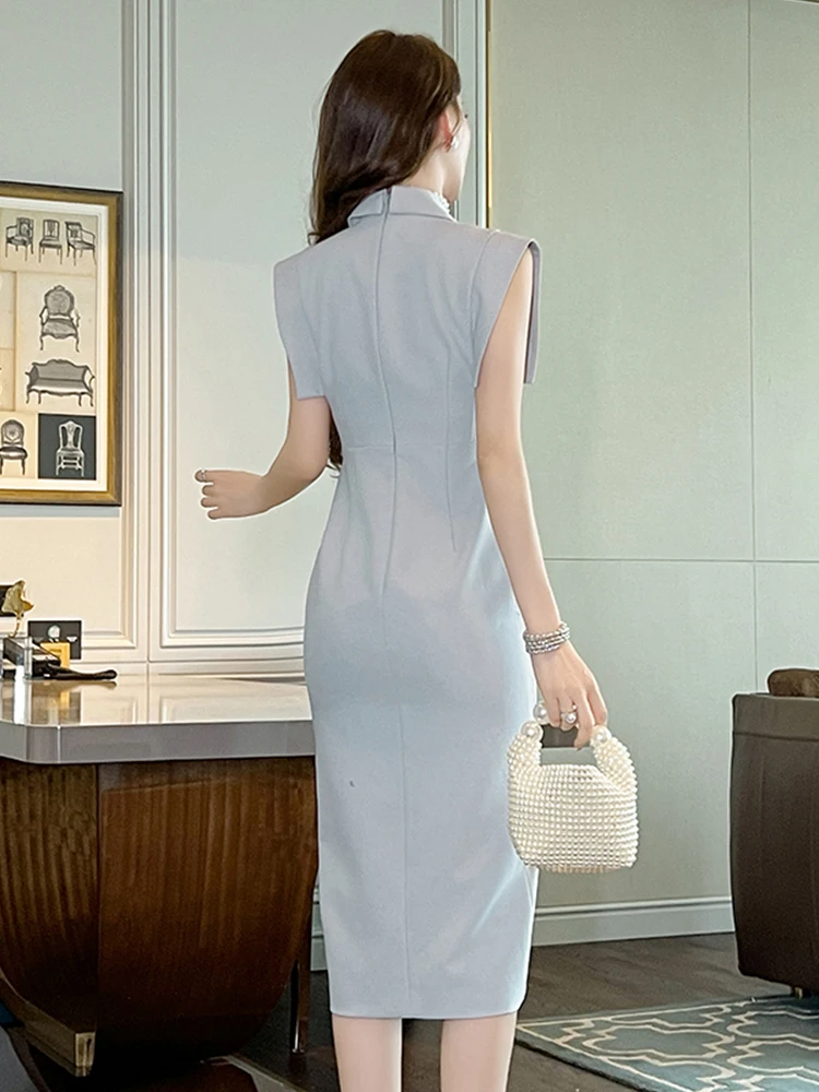 Floral midi dress Pinterest pin professional banquet wear