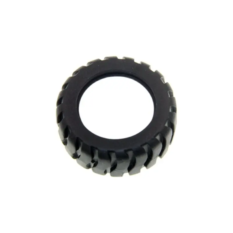 

D-axis rubber tires, robot accessories, 43MM tracking car model wheels, with N20 geared motor