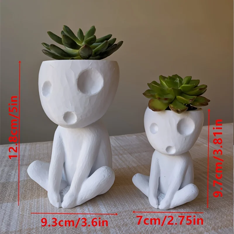 Kawaii Tree Elves Planter Pot Kodama Gardening Pot Small Plant Holder Air Plant Holder Plant Pots Flower Pots for Indoor Plants