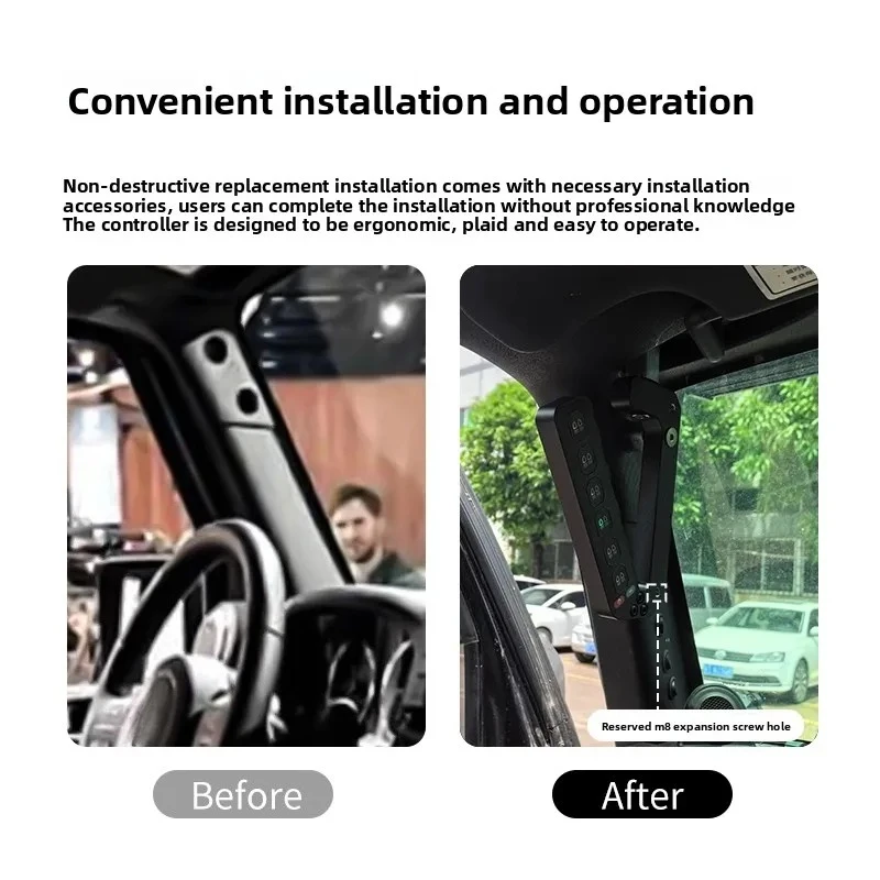 For Wrangler JK A-pillar 6-Way Handle Switch Modified 12V Wireless Remote Control LED Spotlight Integrated Switch Accessories