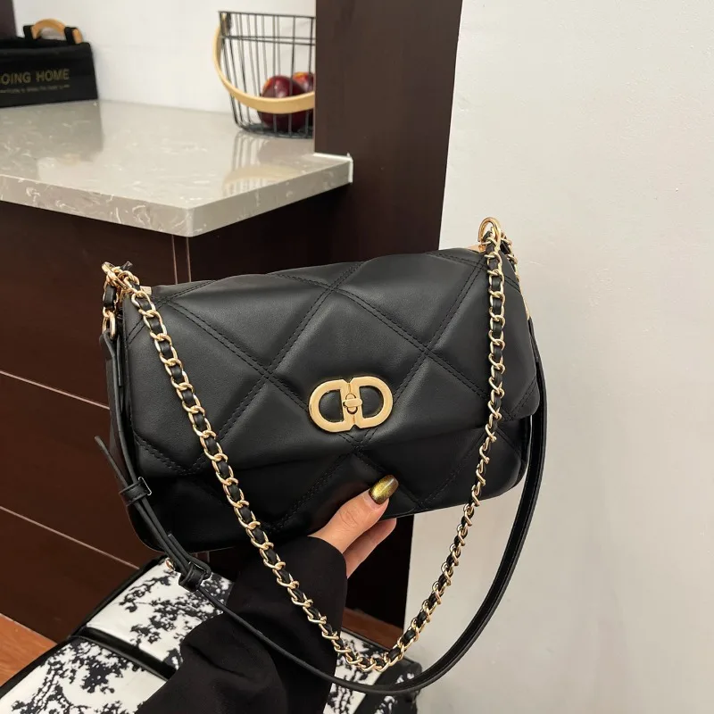 

Elegant Women's Leather Crossbody Bag, Luxury Brand, Famous Designer, Popular Classic Style For Ladies Daily Use