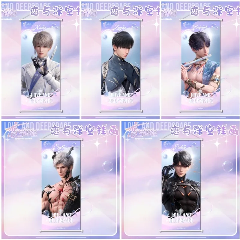 Gioco di moda Love and Deepspace Figure Poster Hangin Scroll Xavier Zayne Rafayel Ralayo Sylus Caleb regalo di compleanno