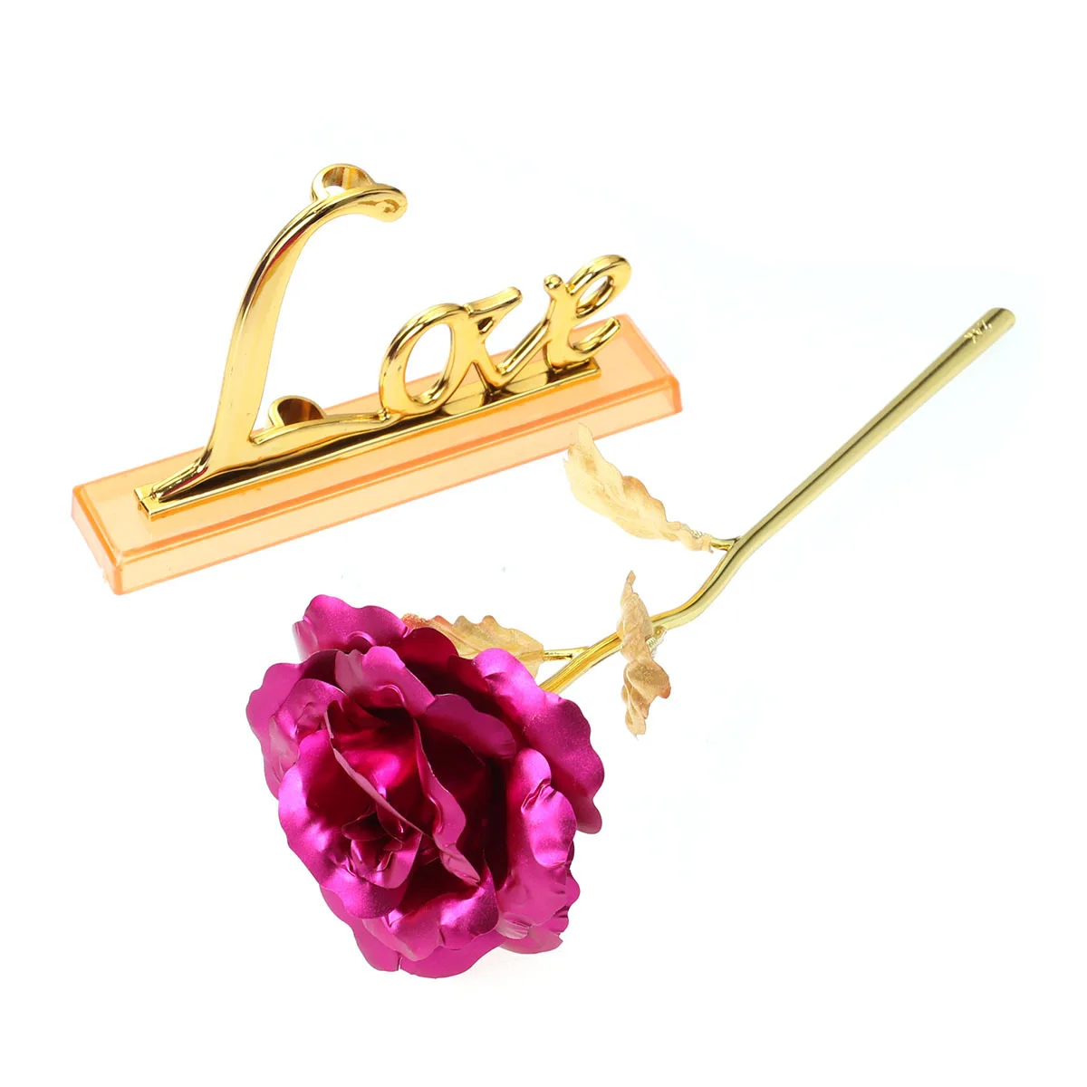 

Handcrafted 24K Gold Foil Rose Long Stem Forever Flower Elegant Gift for Valentine's Day Mother's Day Anniversary Wedding