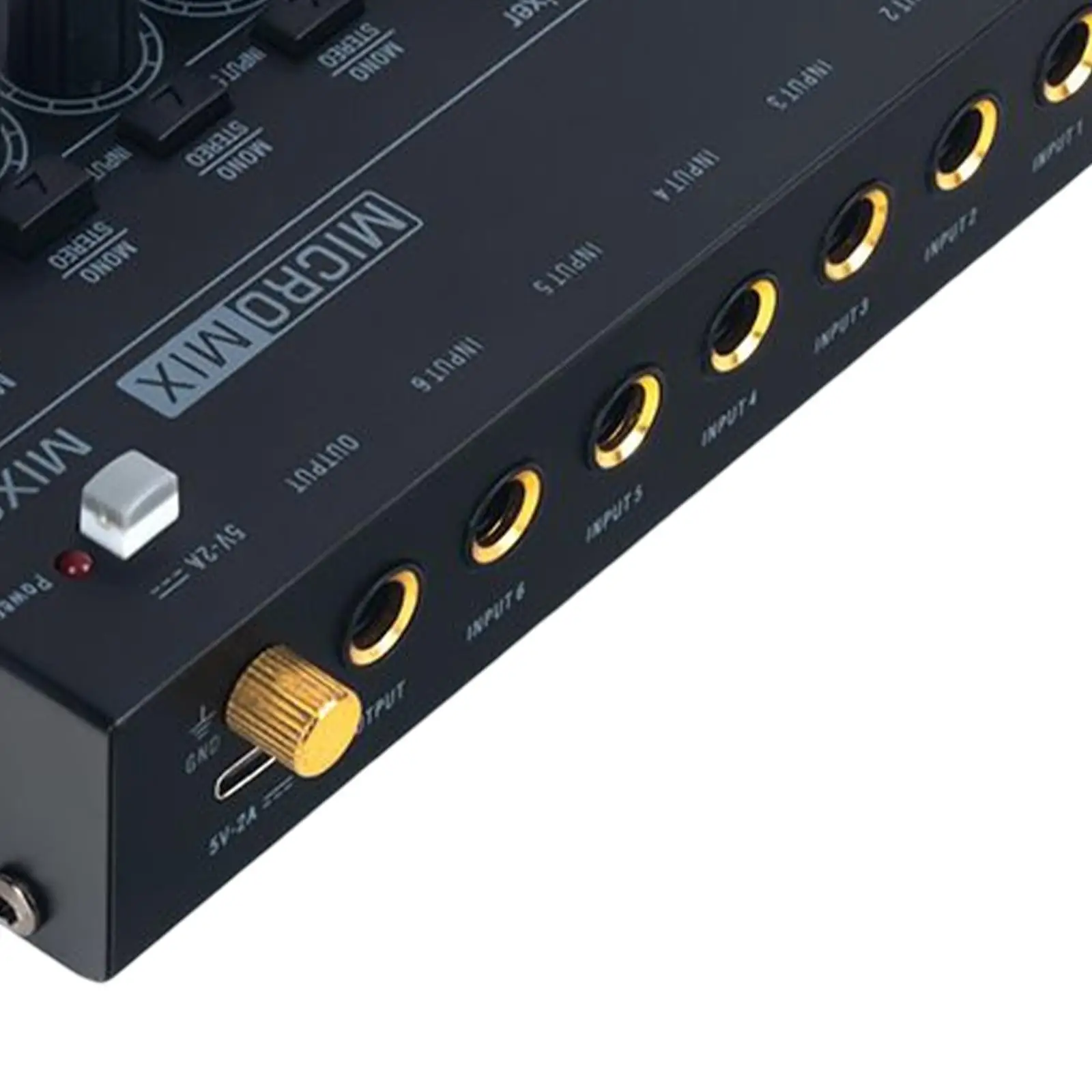 Mezclador de Audio de bajo ruido, consola de mezcla de sonido, mezclador de línea estéreo de 6 canales para teléfono inteligente, ordenador, PC, micrófonos, barras