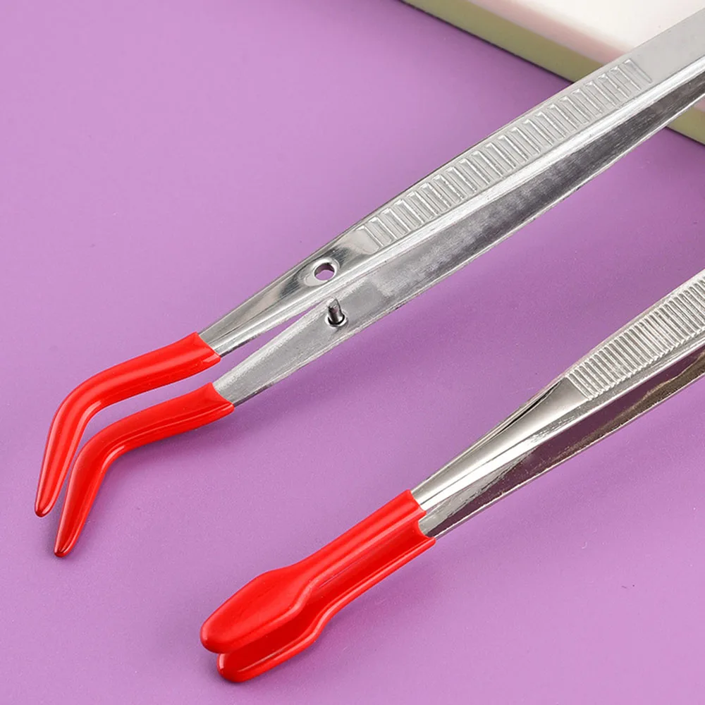 Stainless Steel Grafting Eyelash Curler Curved Mouth Eyebrow Clip Round Head Pet Clip Pointed Eyebrow Trimmer Beauty Tool