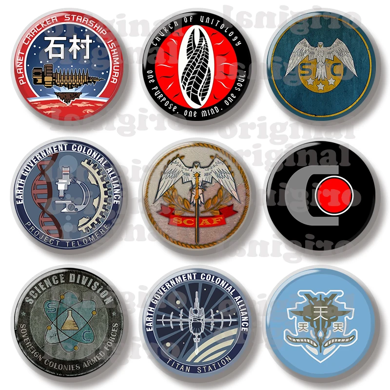 44MM Dead Space Ishimura Unitology Logo Pin Soft Button Jewelry Creative Badge Cartoon Brooch Lapel Pin Bag Backpack Decorate