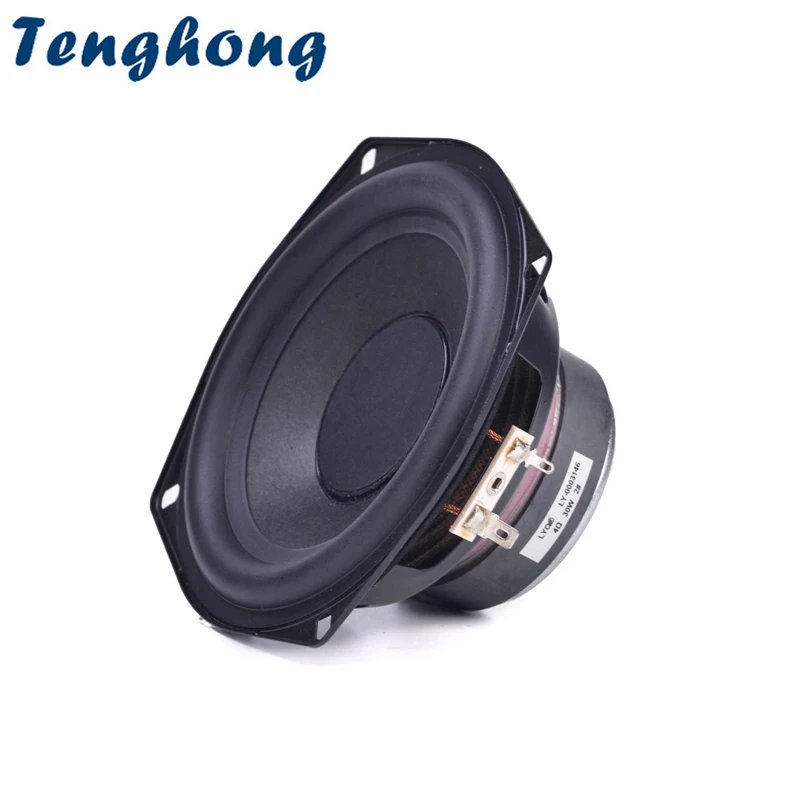 

Tenghong 1pcs 5.25 Inch Subwoofer Sound Speaker Driver 4 Ohm 30W Curved Rubber Edge External Magnetic Woofer Music Loudspeaker