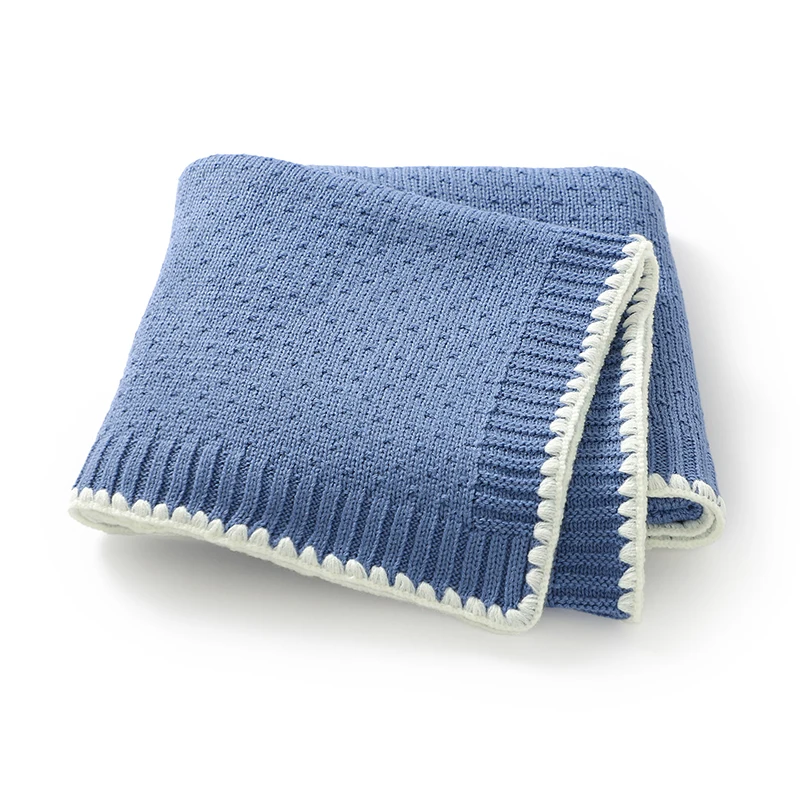 

Одеяло для новорожденных, вязаное постельное белье для маленьких мальчиков и девочек, одеяло 90*70 см, конверт для пеленания коляски, модные однотонные клетчатые чехлы для сна для кроватки